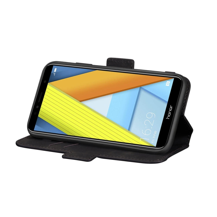For Huawei Honor 7A Retro Frosted Oil Side Horizontal Flip Case with Holder & Card Slots