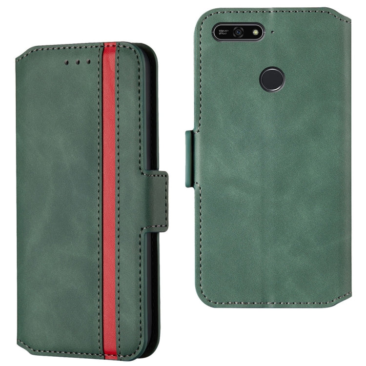 For Huawei Honor 7A Retro Frosted Oil Side Horizontal Flip Case with Holder & Card Slots