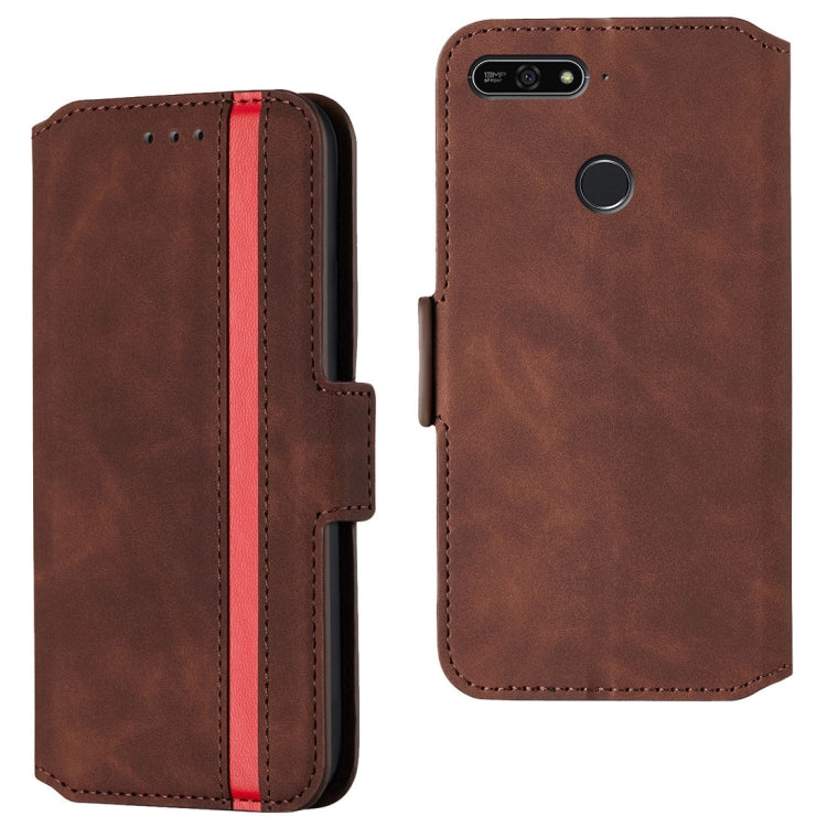 For Huawei Honor 7A Retro Frosted Oil Side Horizontal Flip Case with Holder & Card Slots
