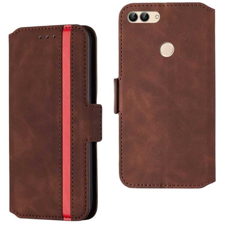 For Huawei P smart / Enjoy 7S Retro Frosted Oil Side Horizontal Flip Case with Holder & Card Slots