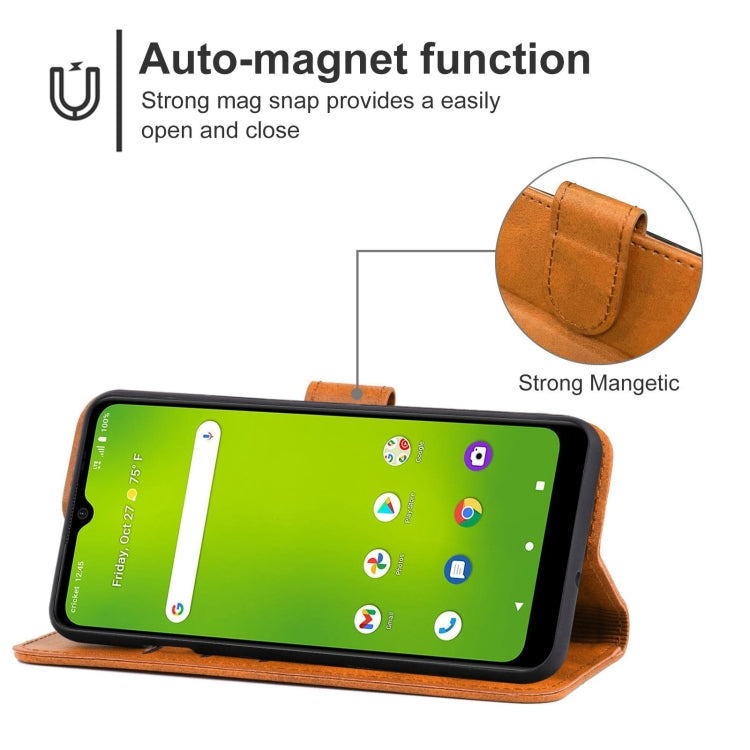 Leather Phone Case For Cricket Icon 3
