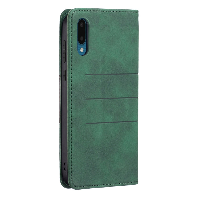 For Samsung Galaxy A02 Magnetic Splicing Leather Phone Case