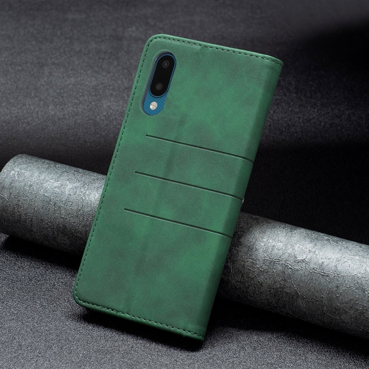 For Samsung Galaxy A02 Magnetic Splicing Leather Phone Case