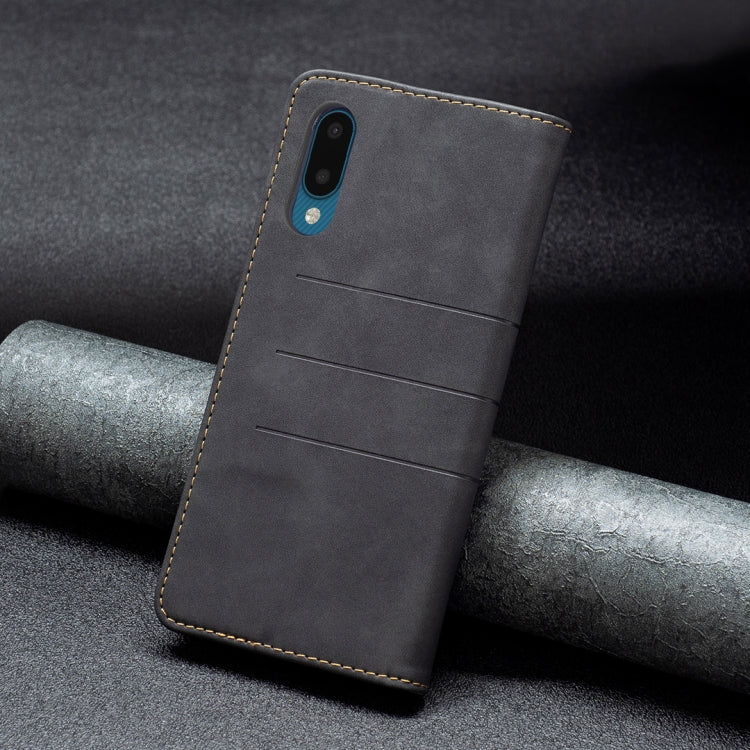For Samsung Galaxy A02 Magnetic Splicing Leather Phone Case