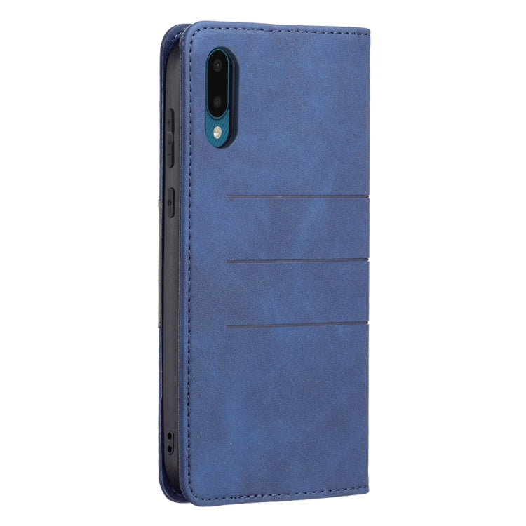For Samsung Galaxy A02 Magnetic Splicing Leather Phone Case