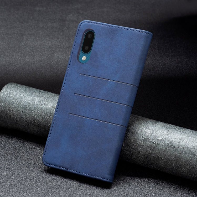 For Samsung Galaxy A02 Magnetic Splicing Leather Phone Case