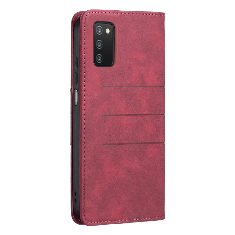 For Samsung Galaxy A03s 164 Version Magnetic Splicing Leather Phone Case