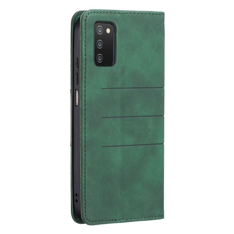 For Samsung Galaxy A03s 166 Version Magnetic Splicing Leather Phone Case