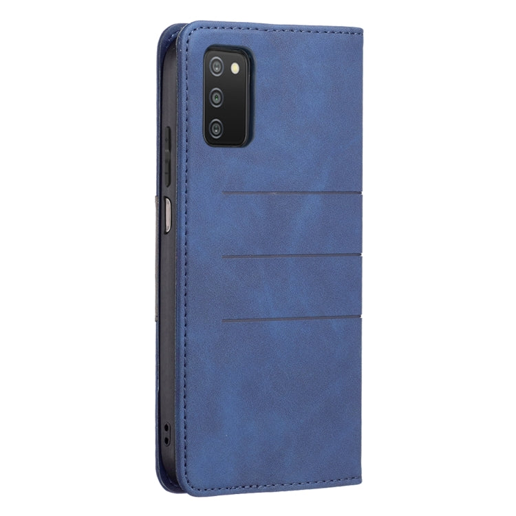 For Samsung Galaxy A03s 166 Version Magnetic Splicing Leather Phone Case