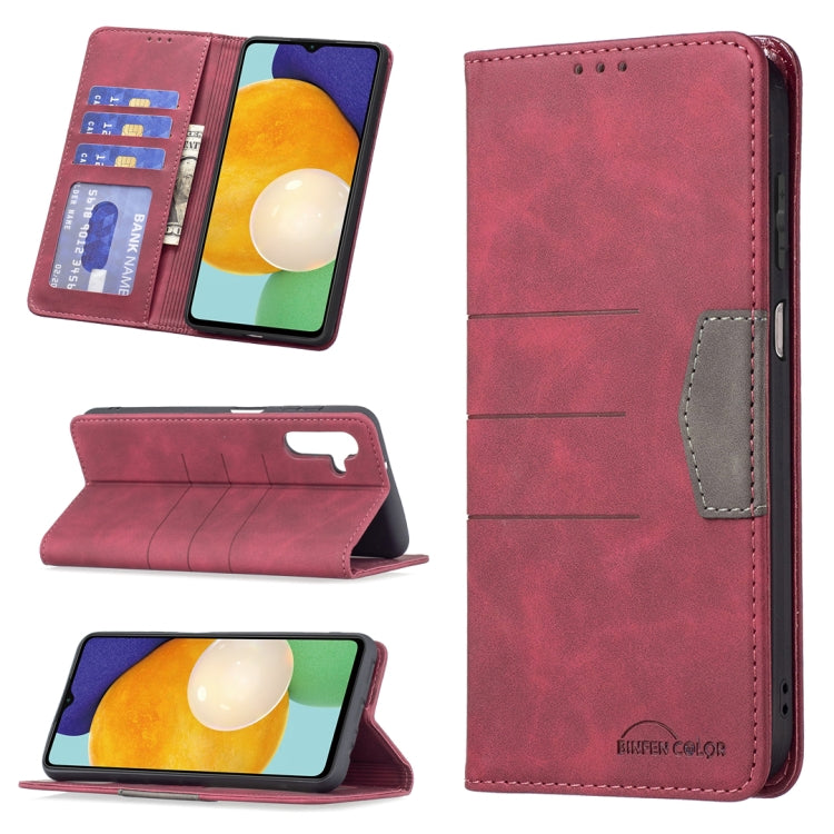 For Samsung Galaxy A13 5G Magnetic Splicing Leather Phone Case