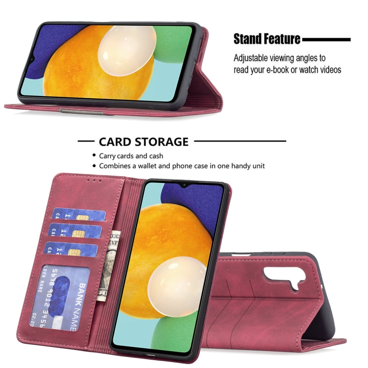 For Samsung Galaxy A13 5G Magnetic Splicing Leather Phone Case