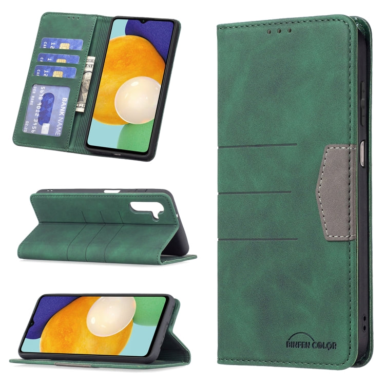 For Samsung Galaxy A13 5G Magnetic Splicing Leather Phone Case