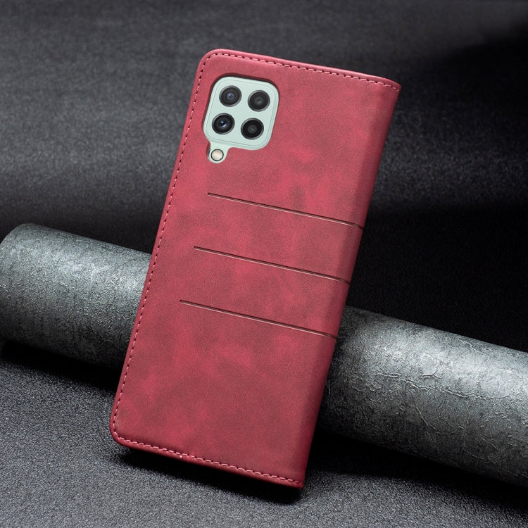 For Samsung Galaxy A22 4G Magnetic Splicing Leather Phone Case