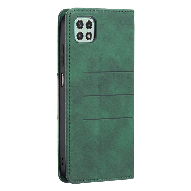 For Samsung Galaxy A22 5G Magnetic Splicing Leather Phone Case