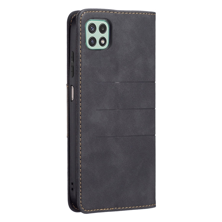For Samsung Galaxy A22 5G Magnetic Splicing Leather Phone Case