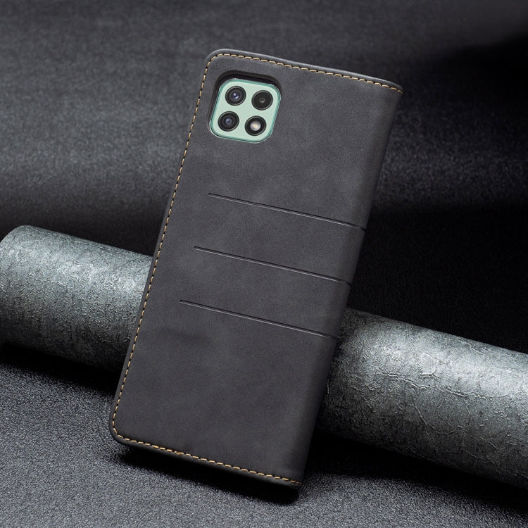 For Samsung Galaxy A22 5G Magnetic Splicing Leather Phone Case