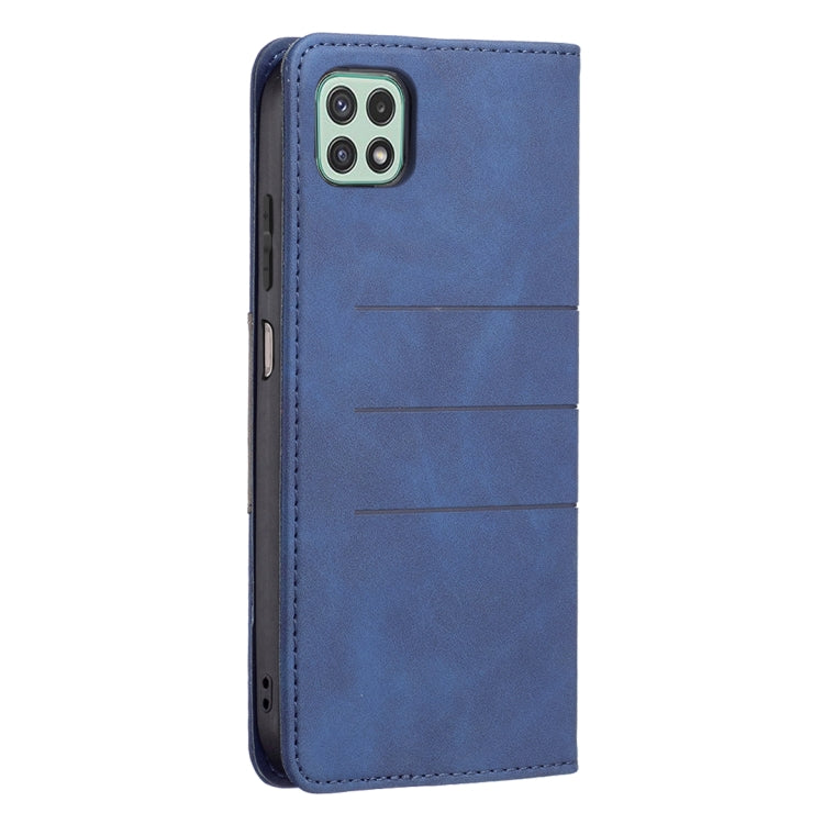 For Samsung Galaxy A22 5G Magnetic Splicing Leather Phone Case