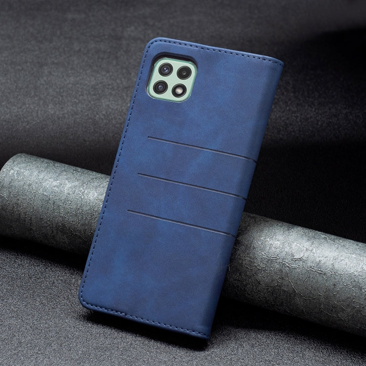 For Samsung Galaxy A22 5G Magnetic Splicing Leather Phone Case