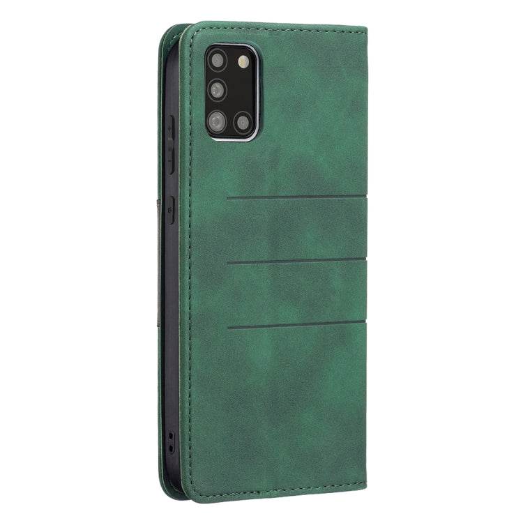 For Samsung Galaxy A31 Magnetic Splicing Leather Phone Case