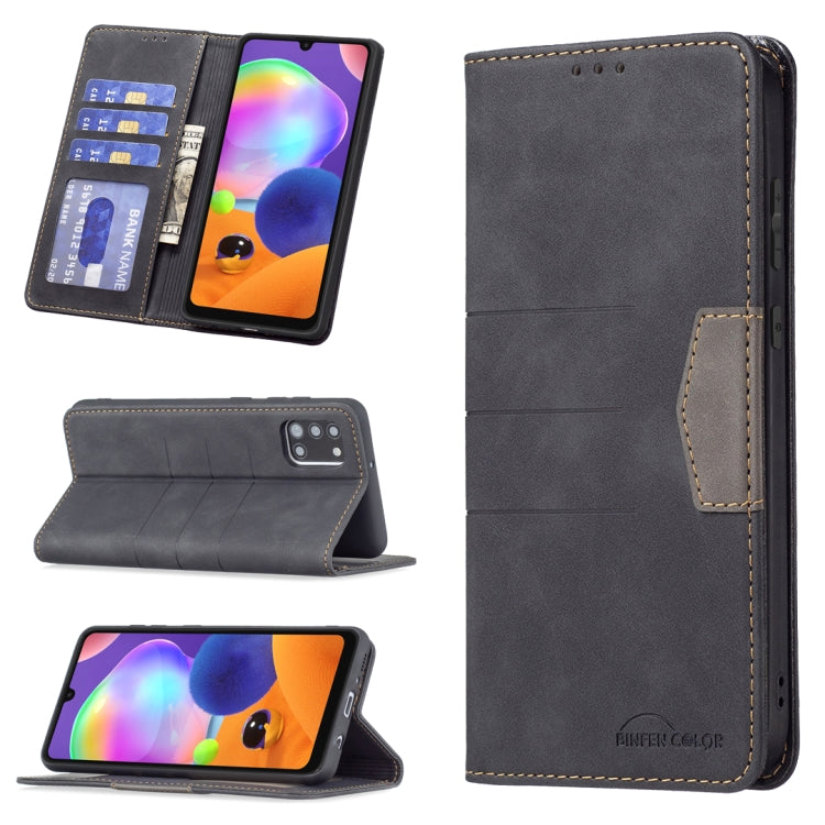 For Samsung Galaxy A31 Magnetic Splicing Leather Phone Case