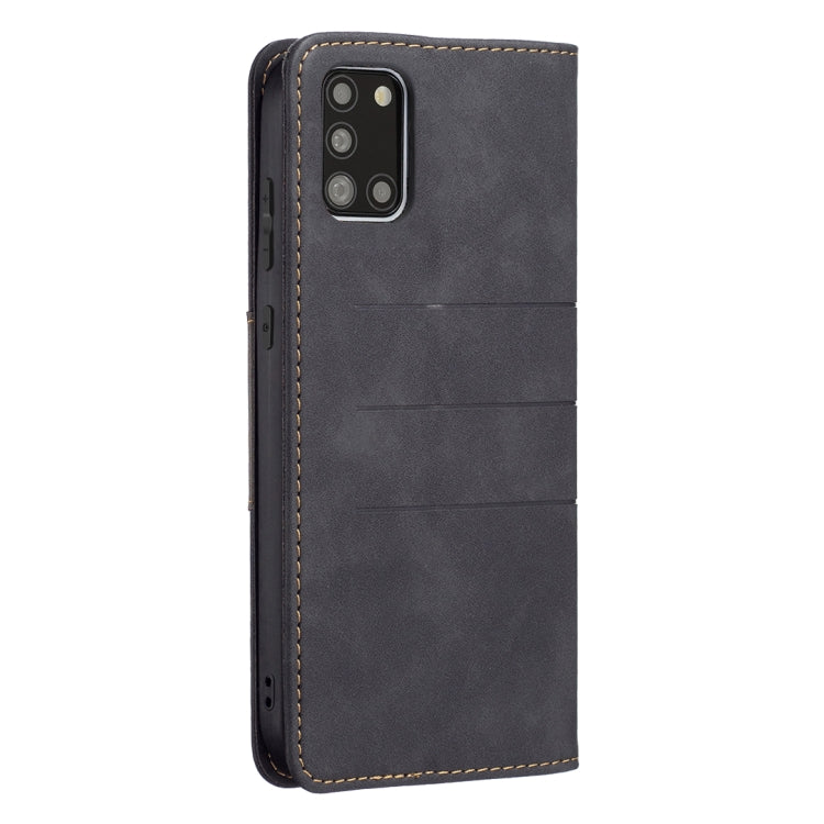 For Samsung Galaxy A31 Magnetic Splicing Leather Phone Case