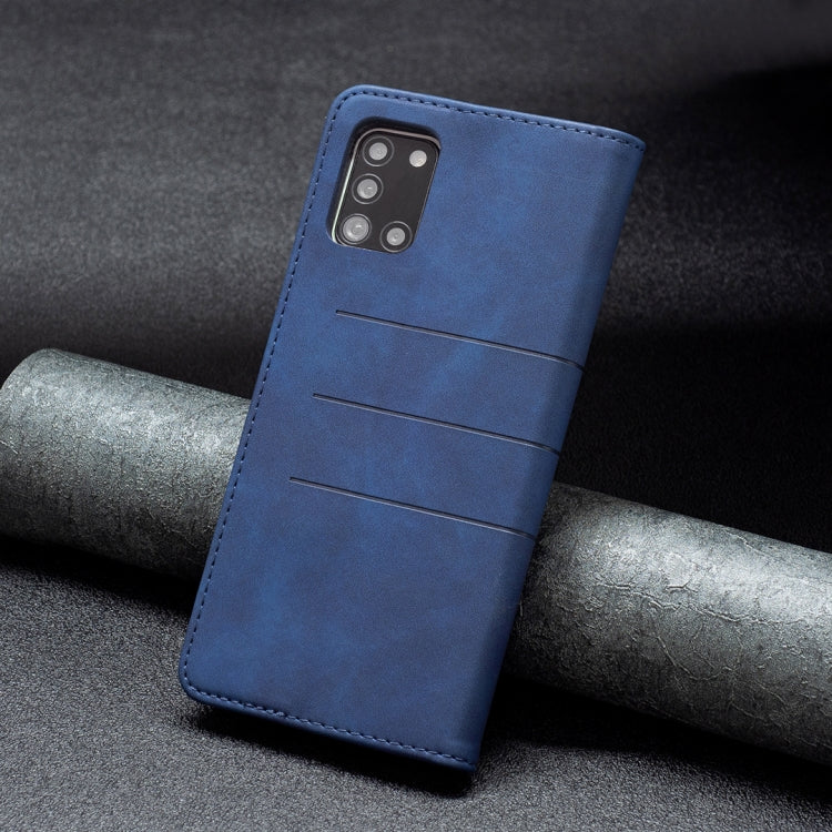 For Samsung Galaxy A31 Magnetic Splicing Leather Phone Case