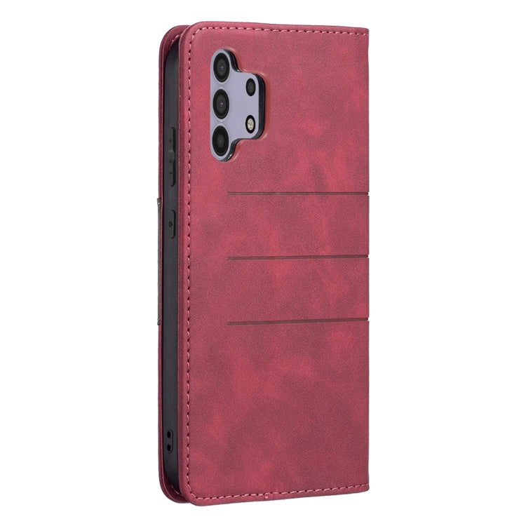 For Samsung Galaxy A32 4G Magnetic Splicing Leather Phone Case