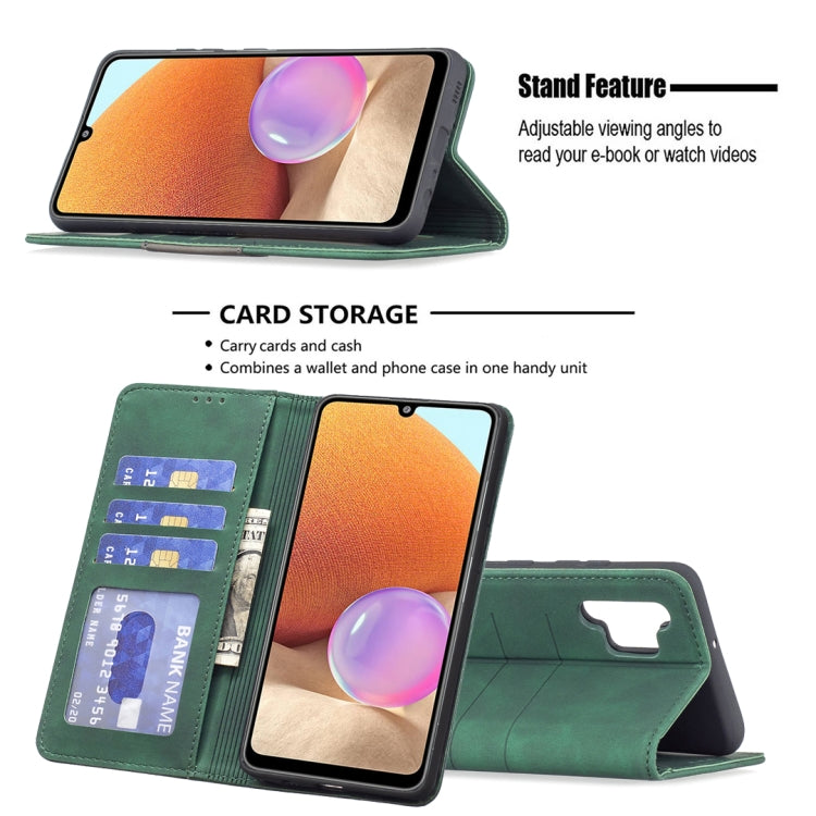 For Samsung Galaxy A32 4G Magnetic Splicing Leather Phone Case