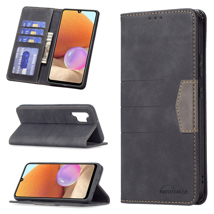 For Samsung Galaxy A32 4G Magnetic Splicing Leather Phone Case