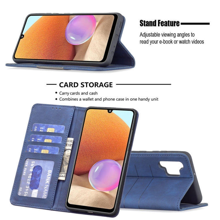 For Samsung Galaxy A32 4G Magnetic Splicing Leather Phone Case