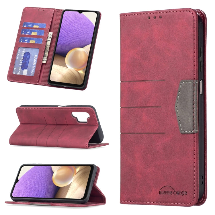 For Samsung Galaxy A32 5G Magnetic Splicing Leather Phone Case