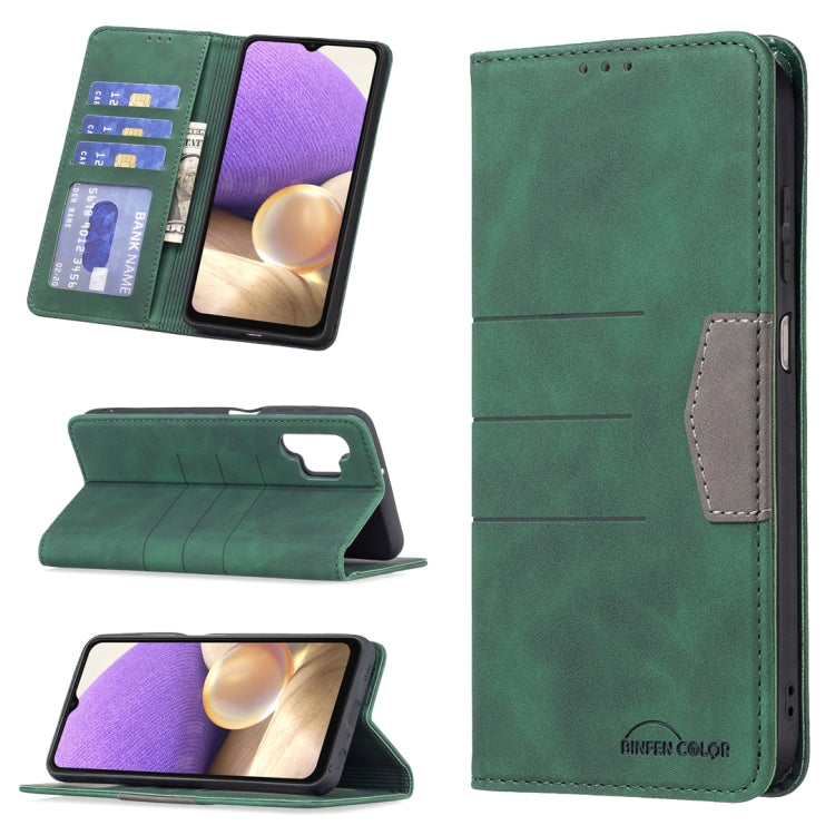 For Samsung Galaxy A32 5G Magnetic Splicing Leather Phone Case