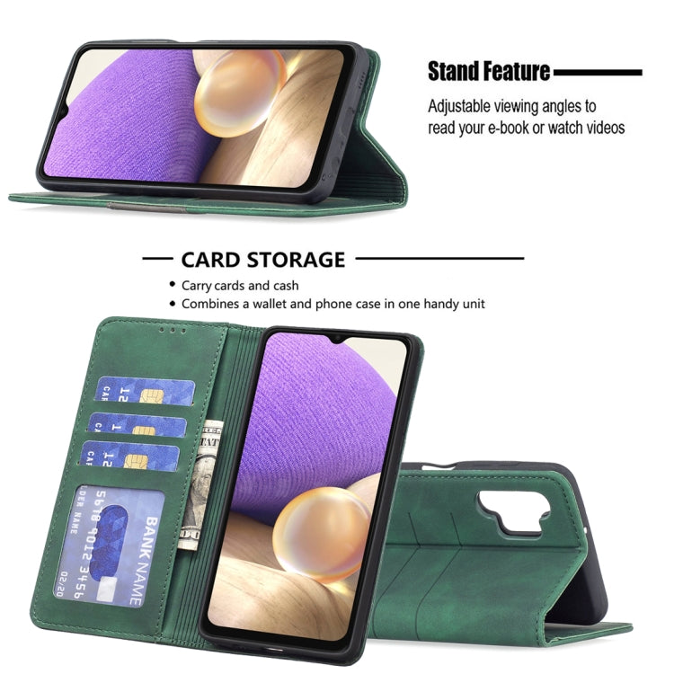 For Samsung Galaxy A32 5G Magnetic Splicing Leather Phone Case