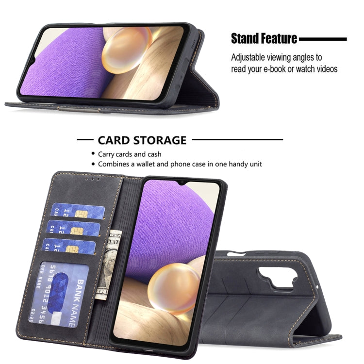 For Samsung Galaxy A32 5G Magnetic Splicing Leather Phone Case