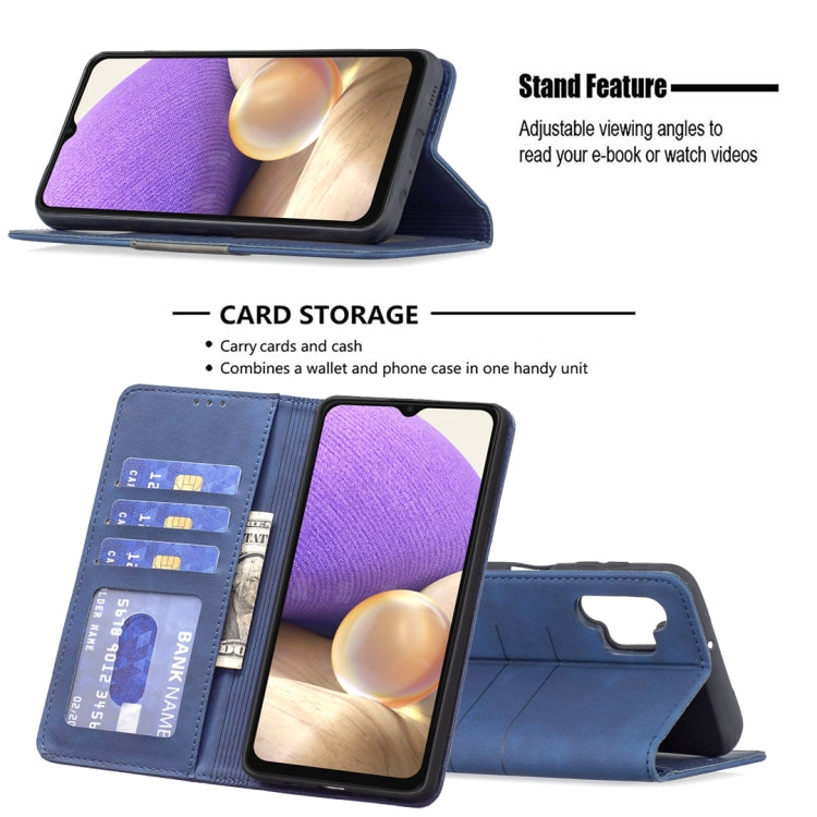 For Samsung Galaxy A32 5G Magnetic Splicing Leather Phone Case