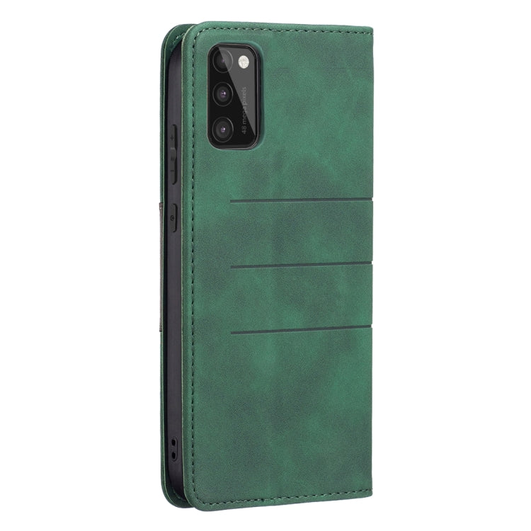 For Samsung Galaxy A41 Magnetic Splicing Leather Phone Case