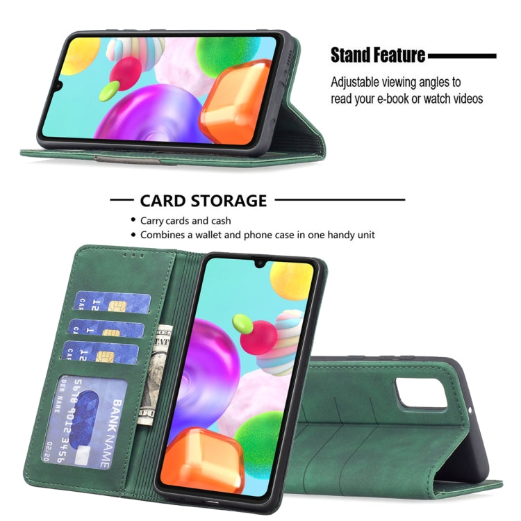 For Samsung Galaxy A41 Magnetic Splicing Leather Phone Case