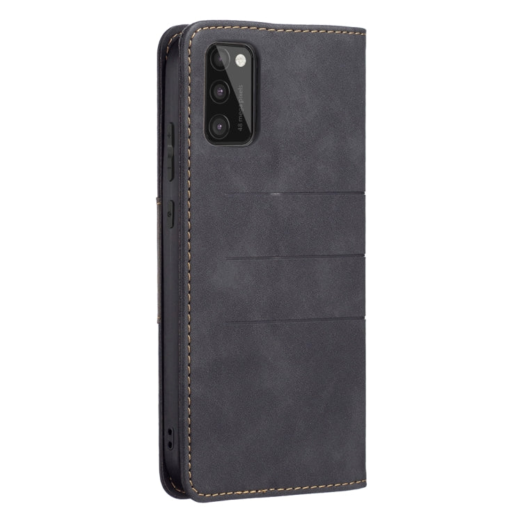 For Samsung Galaxy A41 Magnetic Splicing Leather Phone Case