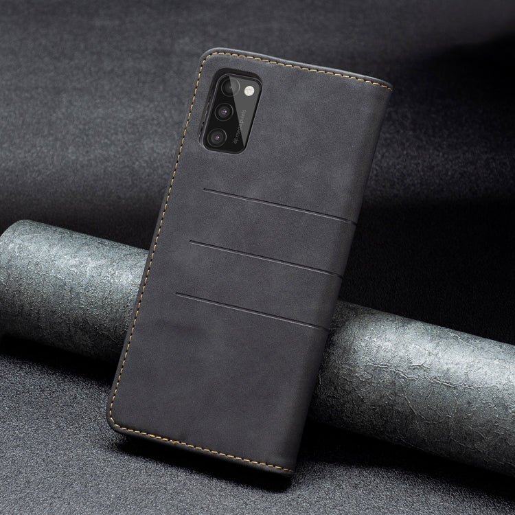 For Samsung Galaxy A41 Magnetic Splicing Leather Phone Case