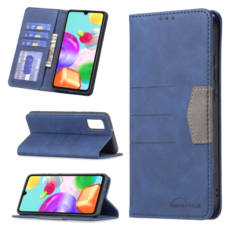 For Samsung Galaxy A41 Magnetic Splicing Leather Phone Case