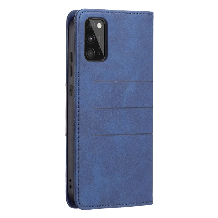 For Samsung Galaxy A41 Magnetic Splicing Leather Phone Case