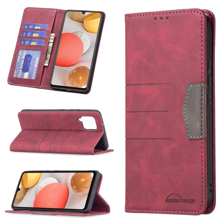 For Samsung Galaxy A42 5G Magnetic Splicing Leather Phone Case