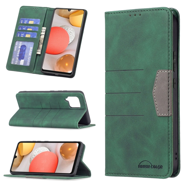 For Samsung Galaxy A42 5G Magnetic Splicing Leather Phone Case