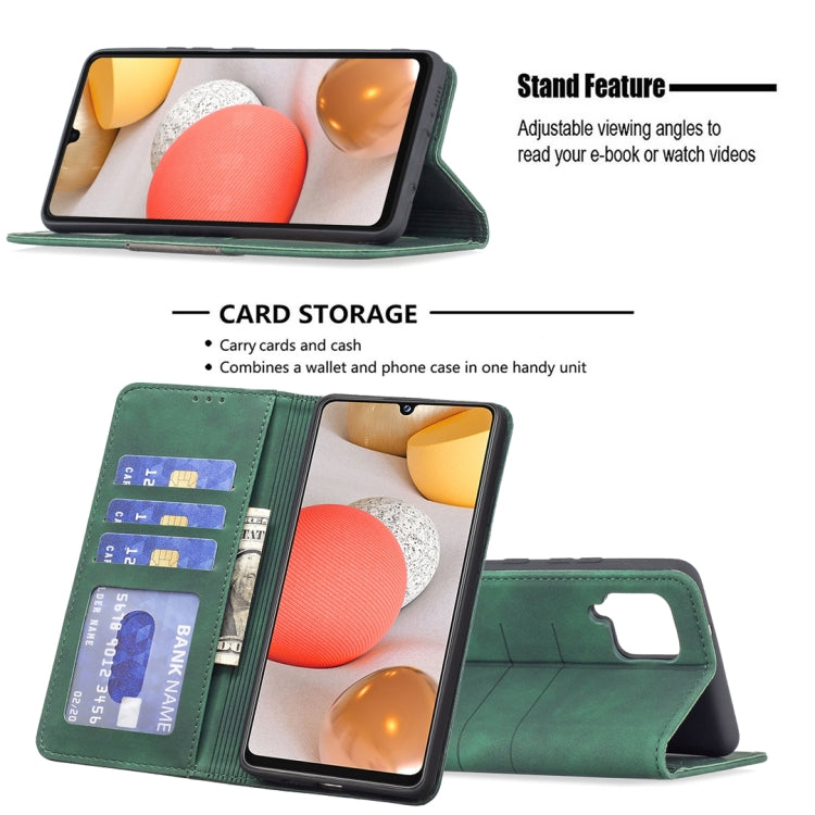 For Samsung Galaxy A42 5G Magnetic Splicing Leather Phone Case