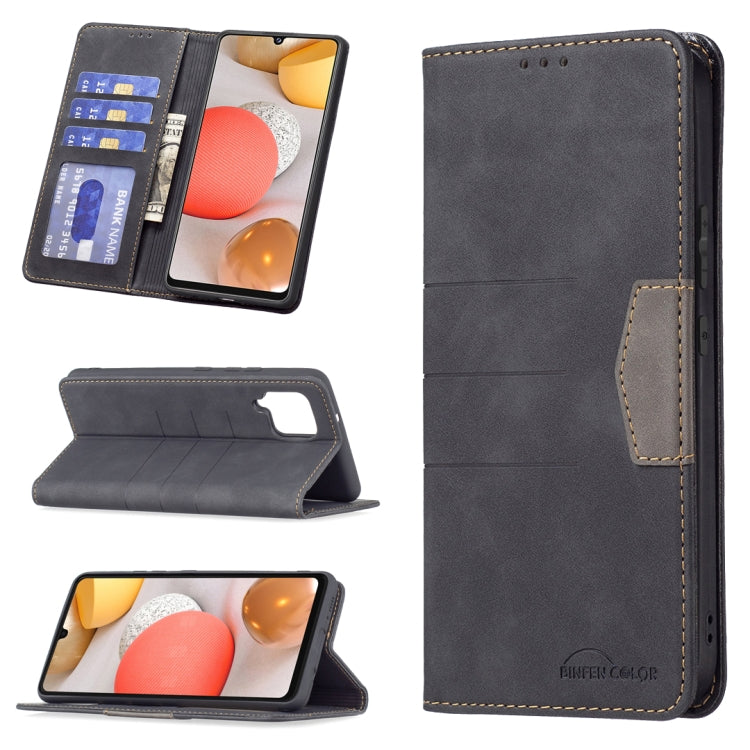 For Samsung Galaxy A42 5G Magnetic Splicing Leather Phone Case