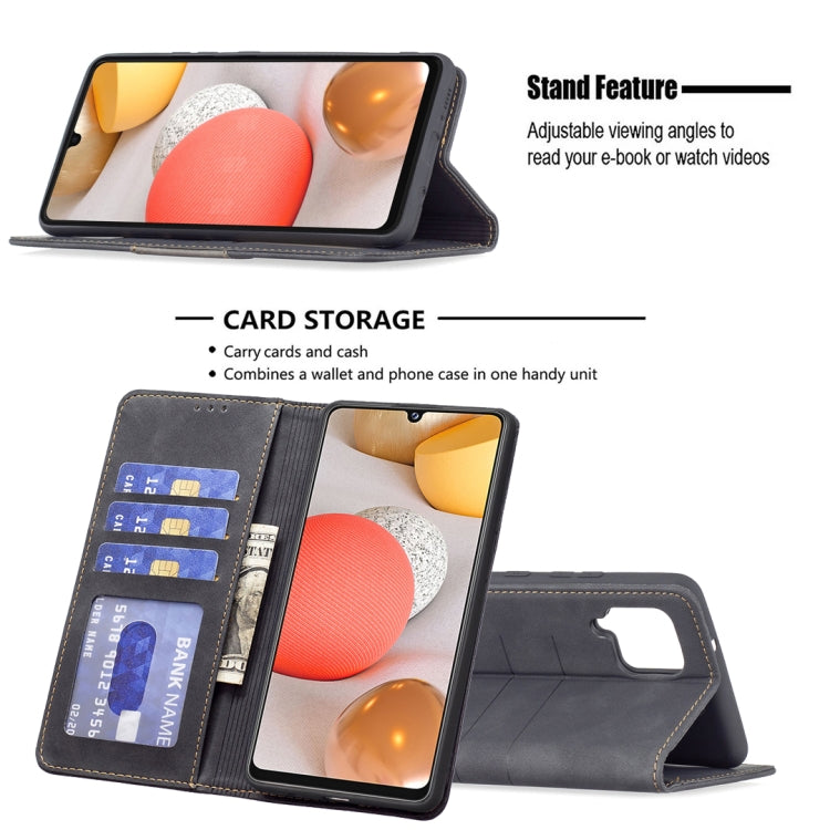 For Samsung Galaxy A42 5G Magnetic Splicing Leather Phone Case
