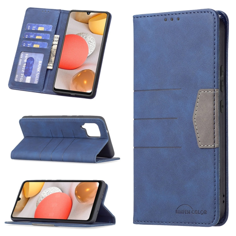 For Samsung Galaxy A42 5G Magnetic Splicing Leather Phone Case
