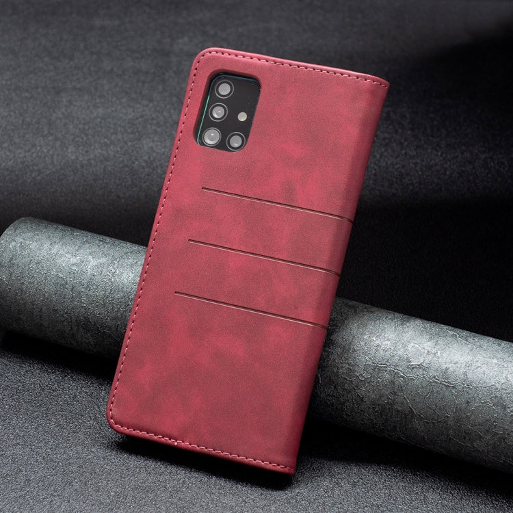 For Samsung Galaxy A51 Magnetic Splicing Leather Phone Case