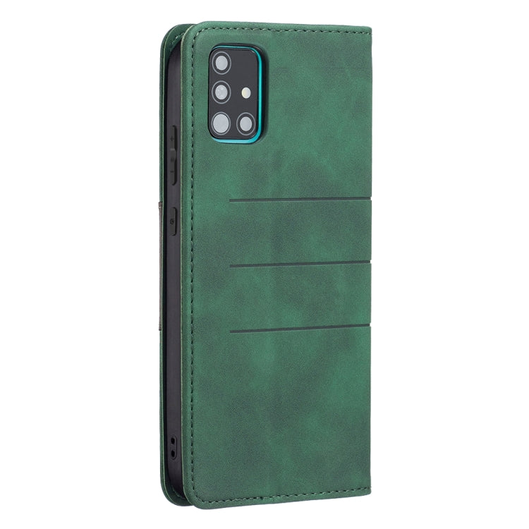 For Samsung Galaxy A51 Magnetic Splicing Leather Phone Case