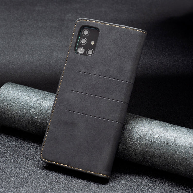 For Samsung Galaxy A51 Magnetic Splicing Leather Phone Case